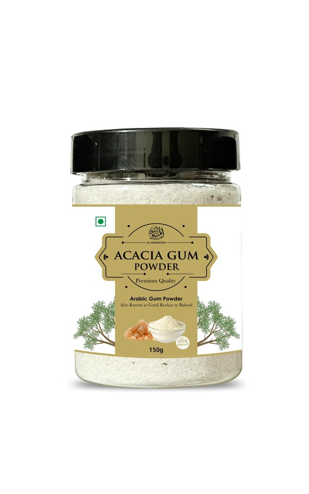 AL MASNOON ACACIA GUM/ARABIC GUM POWDER / 1OO% NATURAL & PURE 150GMS