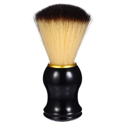 Beaupretty Shaving Brush for Men, Black Wooden Handle Beard Cream Care Brush Professional Hair Salon Tool