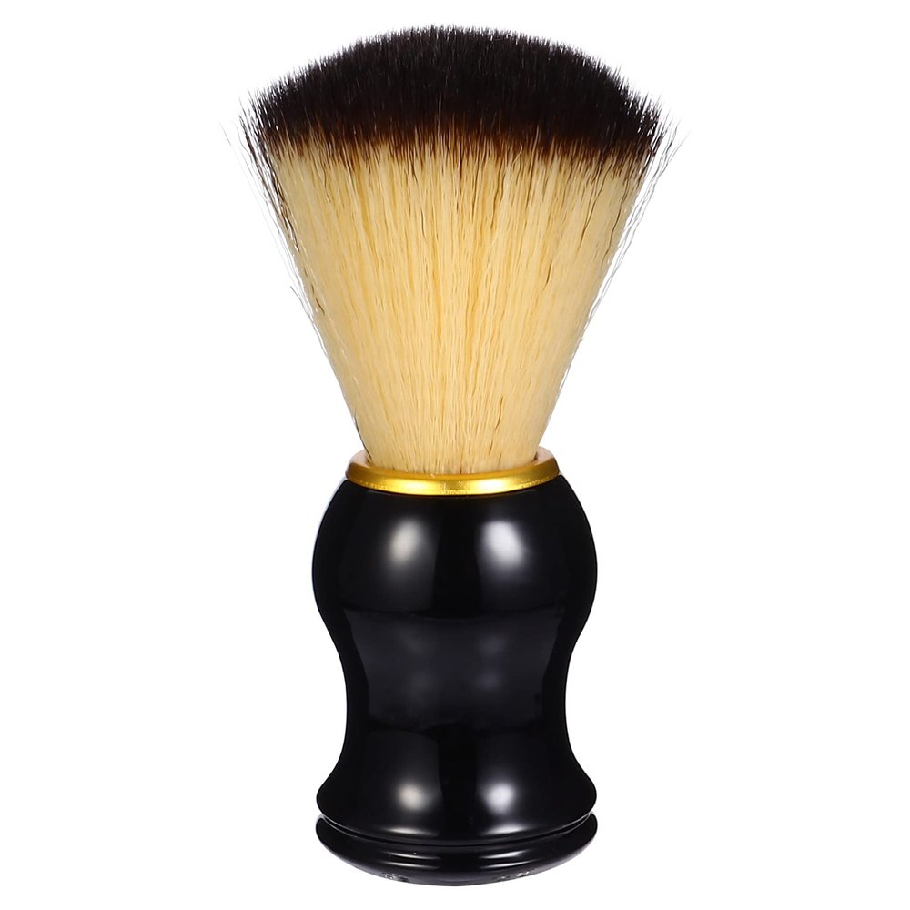 Beaupretty Shaving Brush for Men, Black Wooden Handle Beard Cream Care Brush Professional Hair Salon Tool