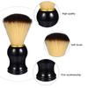 Beaupretty Shaving Brush for Men, Black Wooden Handle Beard Cream Care Brush Professional Hair Salon Tool view 2