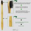 Bamboo Toothbrush, Antibacterial and biodegradable with Charcoal Activated Soft Bristles - 1 Pack (Pack of 4 Adult Bamboo Toothbrush) view 2