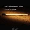 Bamboo Toothbrush, Antibacterial and biodegradable with Charcoal Activated Soft Bristles - 1 Pack (Pack of 4 Adult Bamboo Toothbrush) view 4