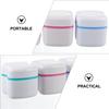 ARTIBETTER 3pcs Denture Bath Case Denture Cup Denture Bath Container Denture Soaking Container for Travel, Retainer Cleaning view 3
