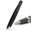 Slant Tweezers By The Razor Bump Co. | Stainless Steel, Surgical | Professional Tweezers For Women and Men | Best Precision Splinter, Facial, Ingrown Hair, Eyelash, and Eyebrow Trimming Tool (Black) view 1