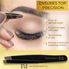 Slant Tweezers By The Razor Bump Co. | Stainless Steel, Surgical | Professional Tweezers For Women and Men | Best Precision Splinter, Facial, Ingrown Hair, Eyelash, and Eyebrow Trimming Tool (Black) view 4