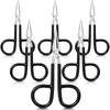 6 Pieces Tweezers Scissor Handle Straight Tip Scissor Shaped Eyebrows Tweezers for Hair Plucker Remover Facial Hair Eyebrows Care (Black) view 1