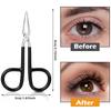 6 Pieces Tweezers Scissor Handle Straight Tip Scissor Shaped Eyebrows Tweezers for Hair Plucker Remover Facial Hair Eyebrows Care (Black) view 2