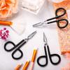 6 Pieces Tweezers Scissor Handle Straight Tip Scissor Shaped Eyebrows Tweezers for Hair Plucker Remover Facial Hair Eyebrows Care (Black) view 3