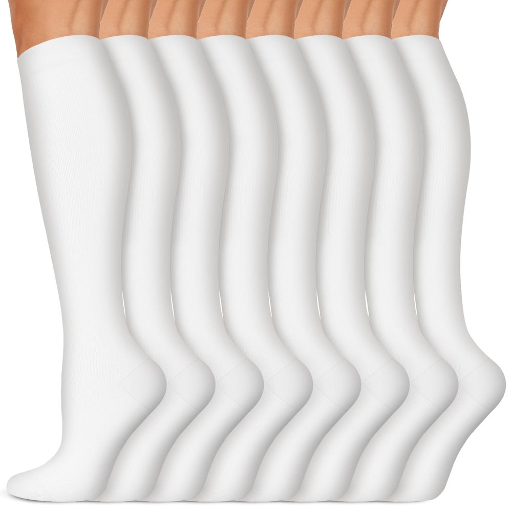 Copper Compression Socks (15-20 mmHg) for Men & Women - Running, Hiking, Cycling, Travel - Improves CirculationS/M
