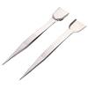 2 Pieces Stainless Steel Tweezers with Shovel Stainless Steel Handy Tweezer with Shovel Diamond Gem Tweezers Jewelry Tweezers with Scoop Gems Pick Up Beads Tools for Beads Gems Diamond view 1