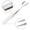 2 Pieces Stainless Steel Tweezers with Shovel Stainless Steel Handy Tweezer with Shovel Diamond Gem Tweezers Jewelry Tweezers with Scoop Gems Pick Up Beads Tools for Beads Gems Diamond view 4