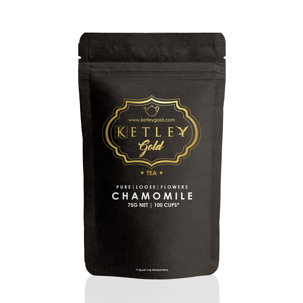 Ketley Gold Pure Chamomile Tea 75g | Loose Dried Chamomile Flowers