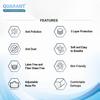 QUARANT Meltblown Fabric 3 Ply Tie On Disposable Face Mask with Nose Clip (Blue, Pack of 50) for Unisex view 2