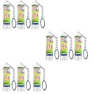 30M Ayurvedic Nasal Key Chain (1ml) - Pack of 9 | Inhaler for Cold and Cough Relief | Inhaler