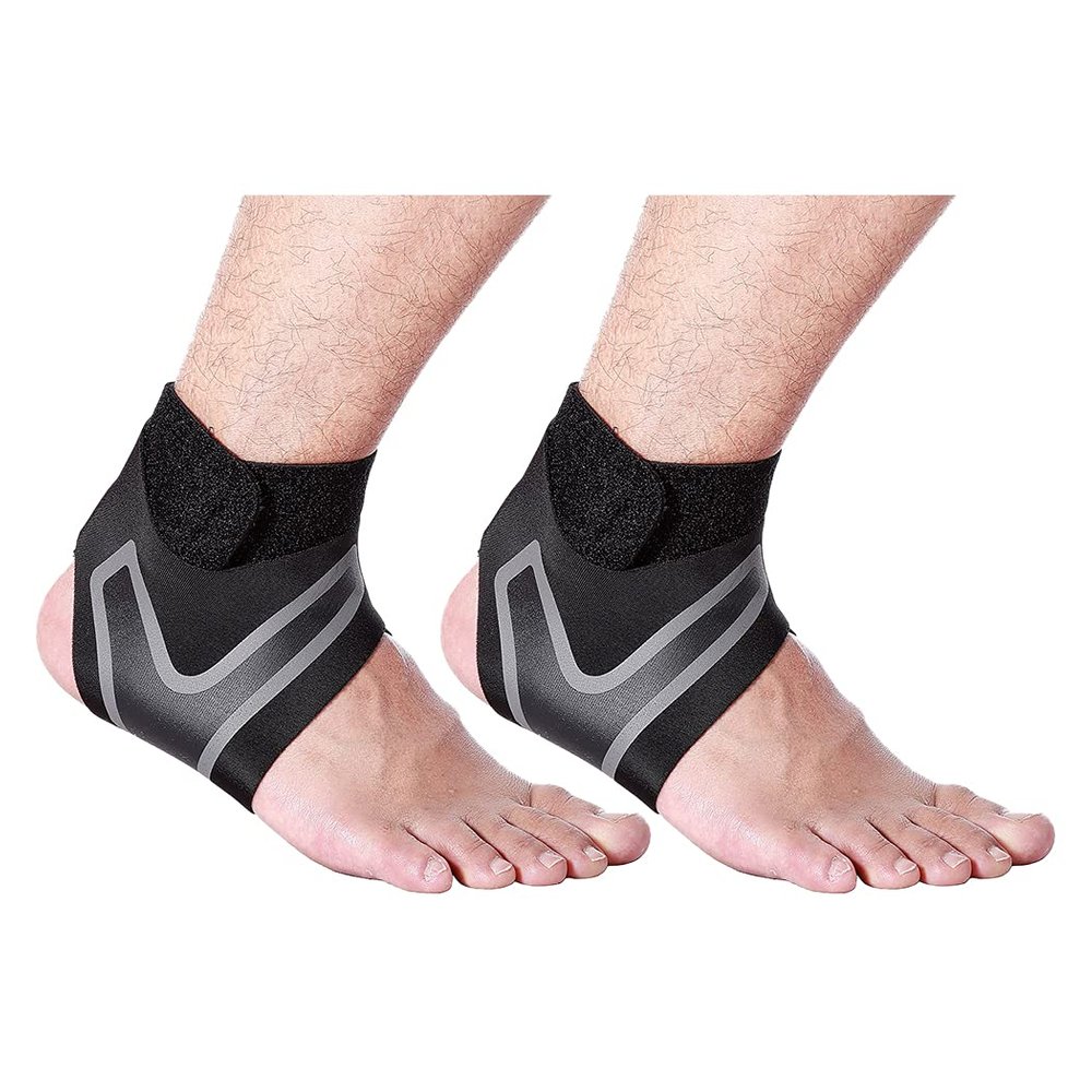 COSYOO Ankle Sports Brace Elastic 1 Pair Unisex Protective Breathable Adjustable Ankle Compression Sleeve Ankle Support Adjustable Wrap Breathable