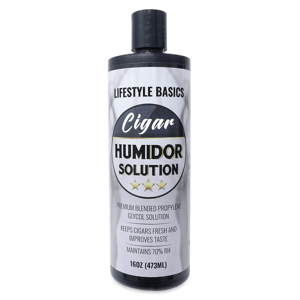 Cigar Humidor Solution - Premium Propylene Glycol Formula - 70% RH - Safe and Non-Toxic