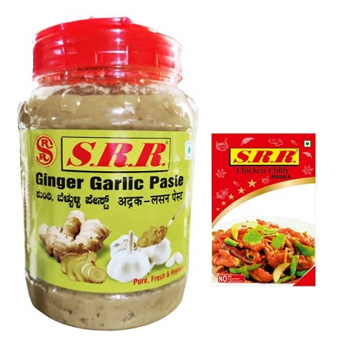 SRR Ginger Garlic Paste 1kg with Chilly Chicken Masala Free