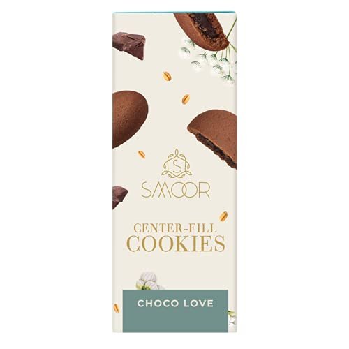 SMOOR Premium Center-Fill Choco Cookies | Gooey Choco Filled Cookie Biscuits | Tasty & Crunchy | Perfect for Snacking | 75gm x 3