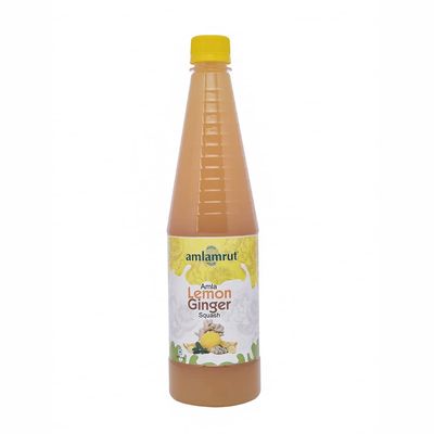 Amlamrut Amla Lemon Ginger Squash 650 ml | Natural Herbal Health Drink Concentrate
