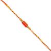 Amaram by Ghasitaram Rakhi Gifts for Brother - Pack of 3 Pure Kaju Katli 600 GMS with 2 Beads Rakhis view 4