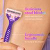 Bombae Disposable Flexi Body Razors for Women - 3 |Body Hair Remover for Women with Aloe Vera and Vitamin E | Smooth shave on arms, underams, bikini line, legs view 4