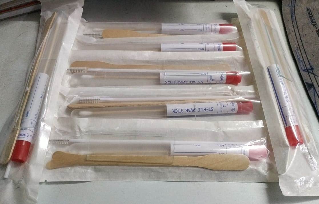 PSM PAP Smear Test Kit Set-4 Pcs. With Transport Swab stick Sterilized lot of 10sets