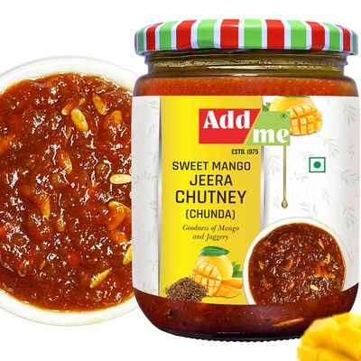 Add me sweet mango pickle 600gm | mango chutney with jeera | Natural & Fresh chunda khatta meetha Pickle | sweet pickle in Glass Jar