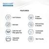 QUARANT Meltblown Fabric 3 Ply Disposable Face Mask with Nose Clip (Blue, Pack of 100) for Unisex view 2