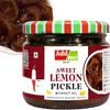 Add me Sweet Moon Lemon Pickle 300gm Without Oil khatta meetha Nimbu Ka achar Glass jar view 1