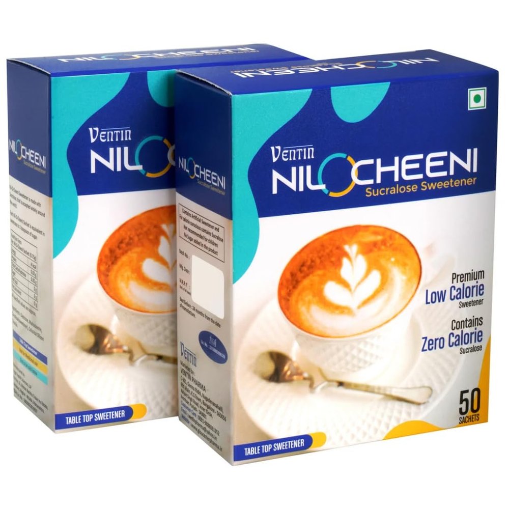 NiloCheeni Sucralose Sachets | Sugar Free | Zero Calorie | Diabetic Friendly | Vegan & Keto Friendly | 100% Safe (100 Sachets - Pack of 2)