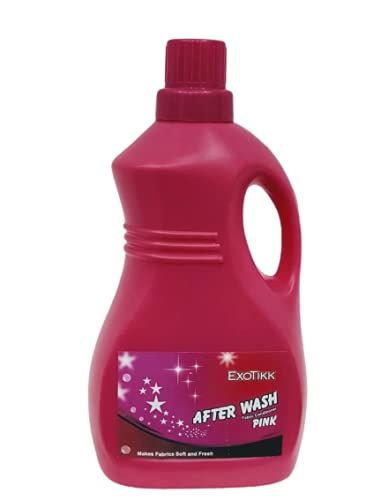 Exotikk After Wash Fabric Conditioner or Softener for Softness, Shine And Long Lasting Freshness (Pink) 1 litre