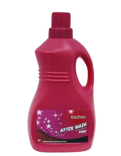 Exotikk After Wash Fabric Conditioner or Softener for Softness, Shine And Long Lasting Freshness (Pink) 1 litre