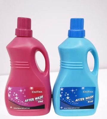 Exotikk After Wash Fabric Conditioner or Softener for Softness, Shine And Long Lasting Freshness (Pink & Blue) 1 litre each, Pack of 2