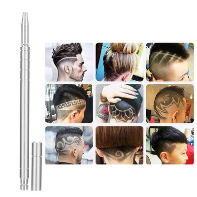 Durable Hair Engraving Pen, Eyebrow Shaving Pen, for Eyebrow Shaving Beard Styling Face Hair Engraving(Silver)
