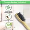 BambooIndia Bamboo Toothbrush Pack of 4 | 2 Kids & 2 Adults | Soft Bristles, BPA-Free, Dual Charcoal Black Tips | 100% Eco-Friendly Biodegradable Wooden Handle | Natural Oral Care view 4