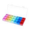 EXCEART Pill Organizer 7 Day Weekly Pill Box Portable 21 Grids Medicine Case Drug Storage Box for Outing Travel Business Trip view 1