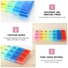 EXCEART Pill Organizer 7 Day Weekly Pill Box Portable 21 Grids Medicine Case Drug Storage Box for Outing Travel Business Trip view 3