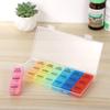 EXCEART Pill Organizer 7 Day Weekly Pill Box Portable 21 Grids Medicine Case Drug Storage Box for Outing Travel Business Trip view 4