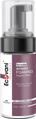 ECOVANI Intimate Hygiene Wash For Women-Foaming - Prevents Bad Odor, Controls Itching - Antibacterial & Antifungal  Witch Hazel, Tea Tree Oil, Neroli Oil, Lactic Acid- pH Balanced 120gm