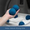 S&T INC. Reusable Laundry Dryer Balls, Soften and Fluff Laundry, Dark Blue, 2.5 in, 6 Pack view 2