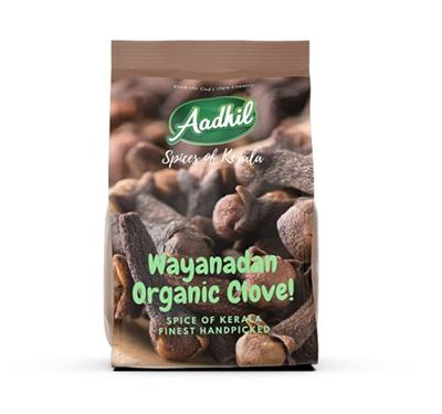 Aadhil Spice of Kerala Wayanadan Organic Clove Grampu/Laung Sabut (Finest Handpicked Quality)- 200 g