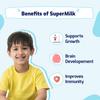 Gritzo SuperMilk Overall Growth (2-6y), 6g Protein Powder (Double Chocolate, 800g) | Zero Refined Sugar, 21 Vitamins & Minerals view 3