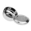Losa Men's Stainless Steel Metal Shaving Mug Bowl Barber Beard Cup Soap Cream Mug with Lid Shave Brush Holder Tool view 2