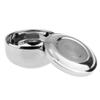 Losa Men's Stainless Steel Metal Shaving Mug Bowl Barber Beard Cup Soap Cream Mug with Lid Shave Brush Holder Tool view 4