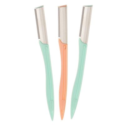 LOSA Lot 3 Women Face & Eyebrow Hair Removal Safety Razor Brow Trimmer Shaper Shaver Beauty Tools Set Kit Stainless Steel Blade