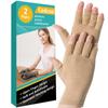 2 Pairs Arthritis Compression Gloves for Relieve Rheumatoid Arthritis, Coffee, Medium view 1