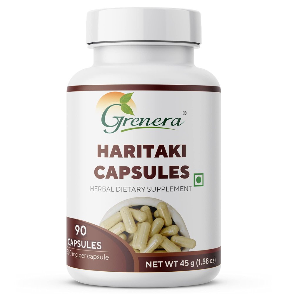 Grenera Haritaki Powder 90 Vegetarian Capsules Made With Seedless Harad Powder