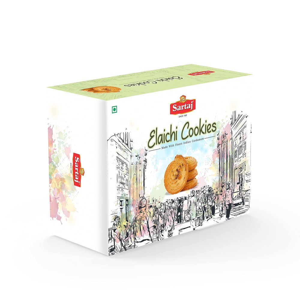 Sartaj Elaichi Cookies | Cardamom Cookies, 400g | Elaichi Biscuits | Tea Time Snack