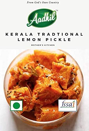 Aadhil Kerala Traditional Lemon Pickle - Nadan Kerala Picke - Nimbu ka Achar - Naranga Achar 500g