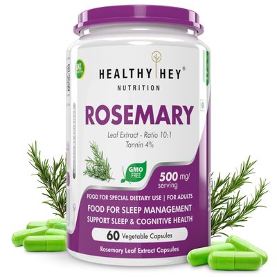 HealthyHey Nutrition Natural Rosemary Leaf Extract 60 vegetable capsules
